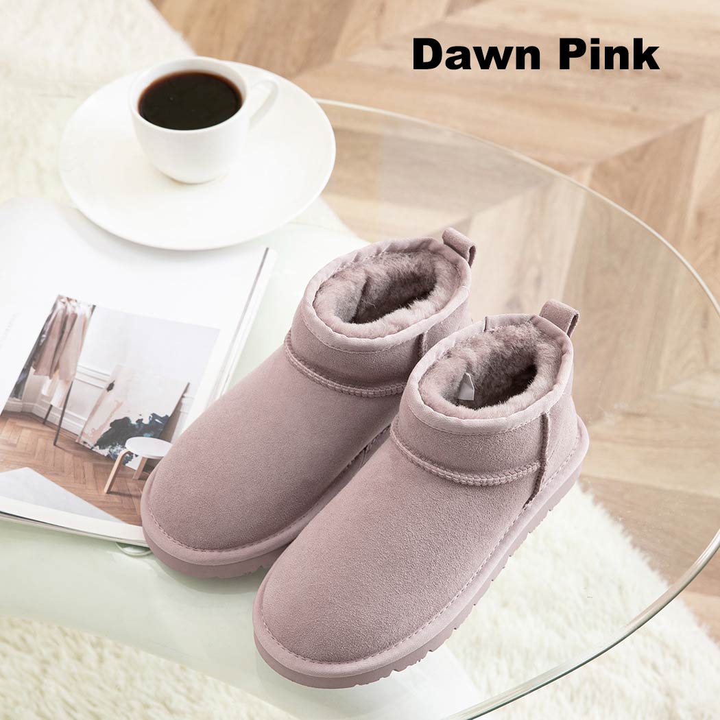 AUSTRALIAN SHEPHERD® UGG Boots Double Faced Sheepskin Wool Ankle Mini Boots Jade AS 3068