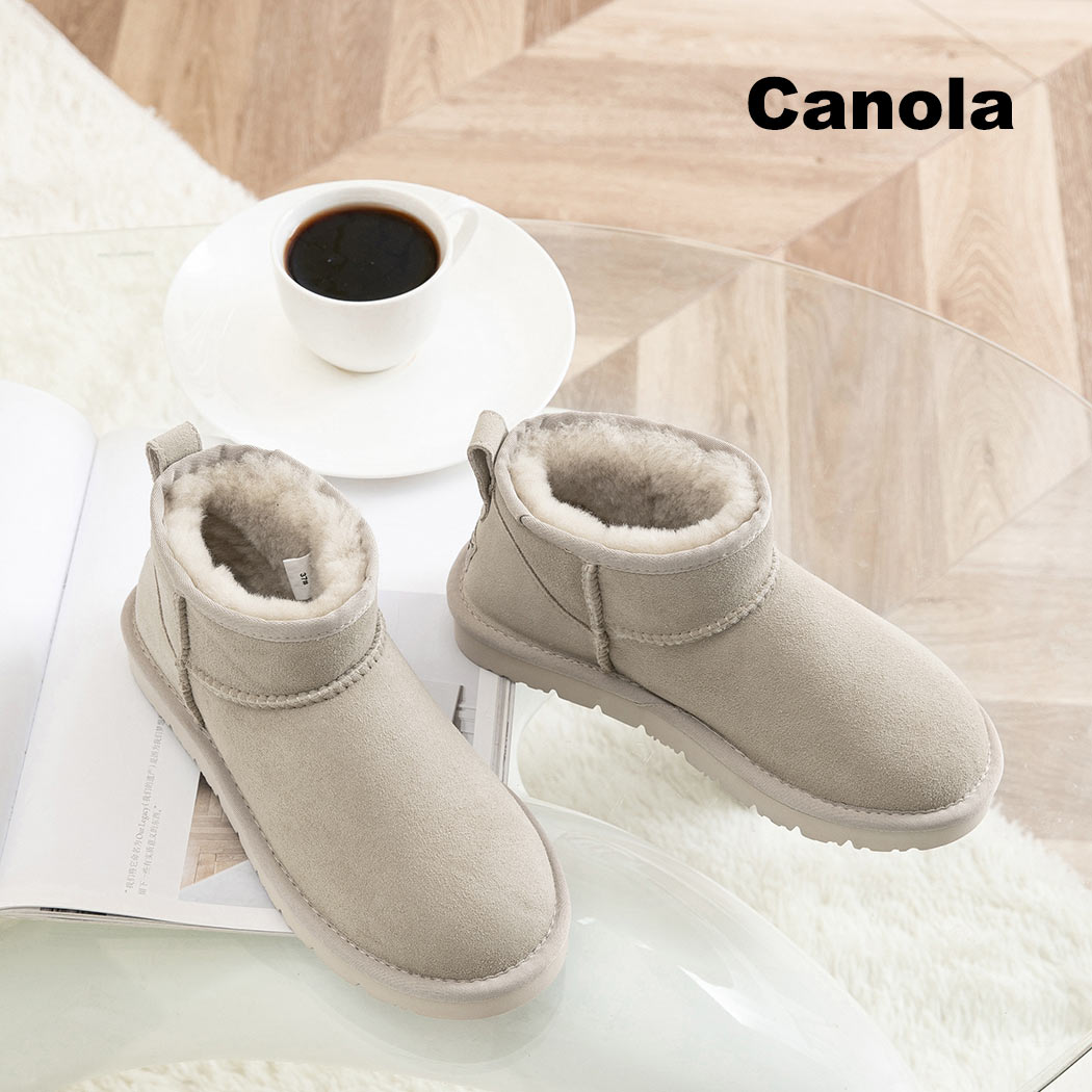AUSTRALIAN SHEPHERD® UGG Boots Double Faced Sheepskin Wool Ankle Mini Boots Jade AS 3068