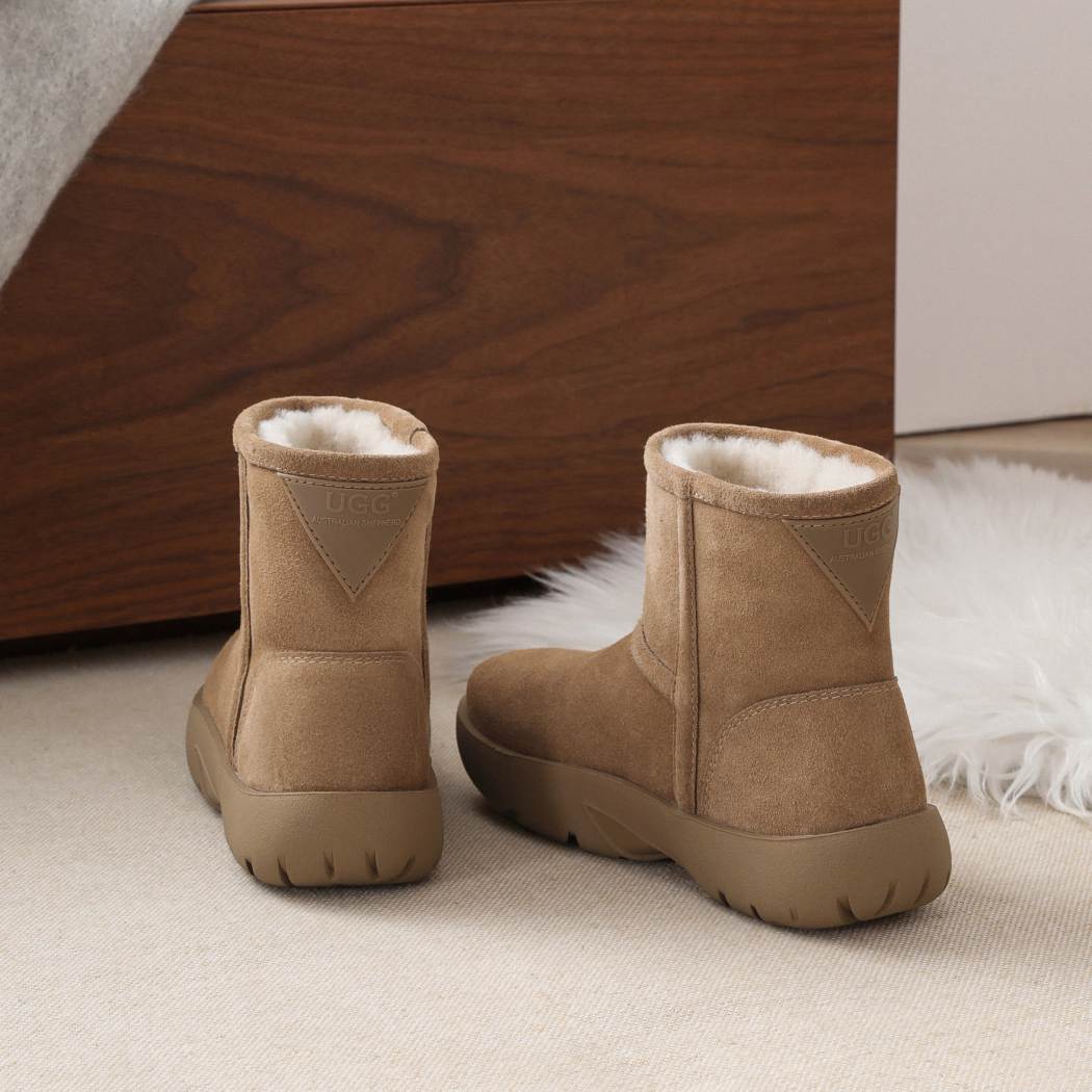 AUSTRALIAN SHEPHERD® UGG Boots Sheepskin Wool Mid Calf Chunky Short Classic Salma AS 3071