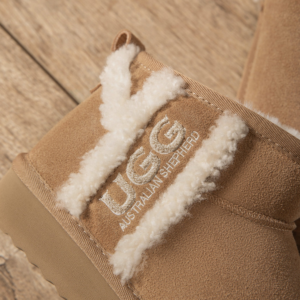 AUSTRALIAN SHEPHERD® UGG Boots Sheepskin Wool Shearling Lined Ankle Ultra Mini Darby AS 3077