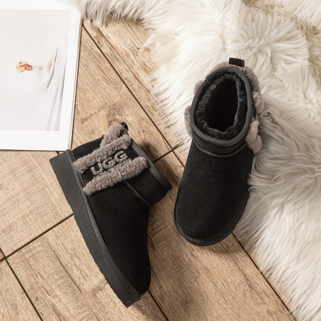 AUSTRALIAN SHEPHERD® UGG Boots Sheepskin Wool Shearling Lined Ankle Ultra Mini Darby AS 3077