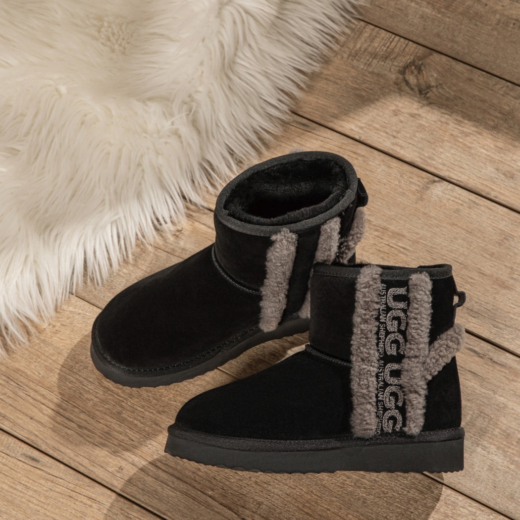 AUSTRALIAN SHEPHERD® UGG Boots Sheepskin Wool Shearling Lined Ankle Mini Darby AS 3078