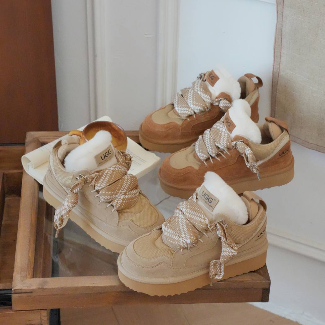 AUSTRALIAN SHEPHERD® UGG Boots Sheepskin Wool Lace Up Platform Parkyr AS 3083