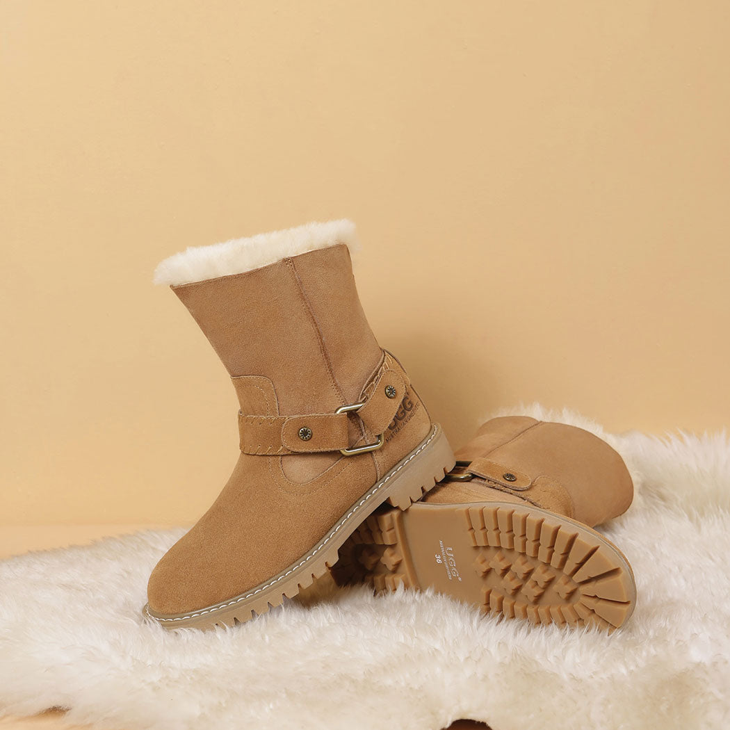 AUSTRALIAN SHEPHERD® UGG Boots Women Sheepskin Wool Mid-Calf Sarah AS 4003