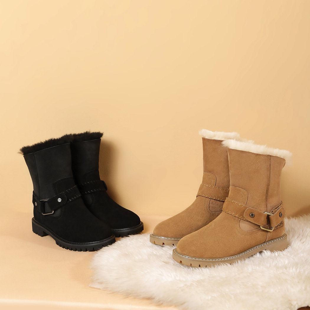AUSTRALIAN SHEPHERD® UGG Boots Women Sheepskin Wool Mid-Calf Sarah AS 4003
