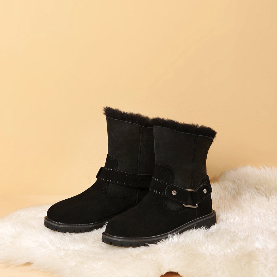 AUSTRALIAN SHEPHERD® UGG Boots Women Sheepskin Wool Mid-Calf Sarah AS 4003