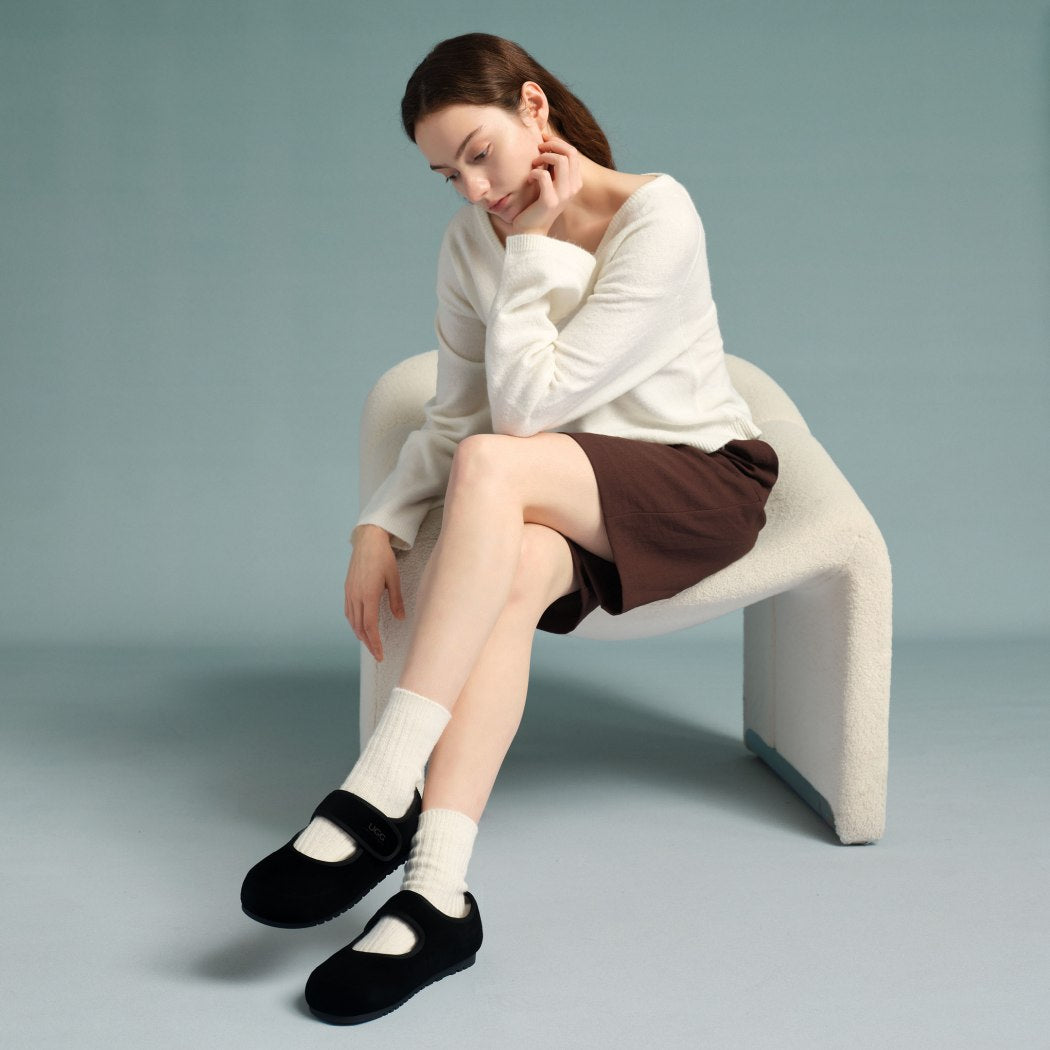 AUSTRALIAN SHEPHERD® UGG Slippers Sheepskin Wool Adjustable Strap Mary Jane Millie AS 7022