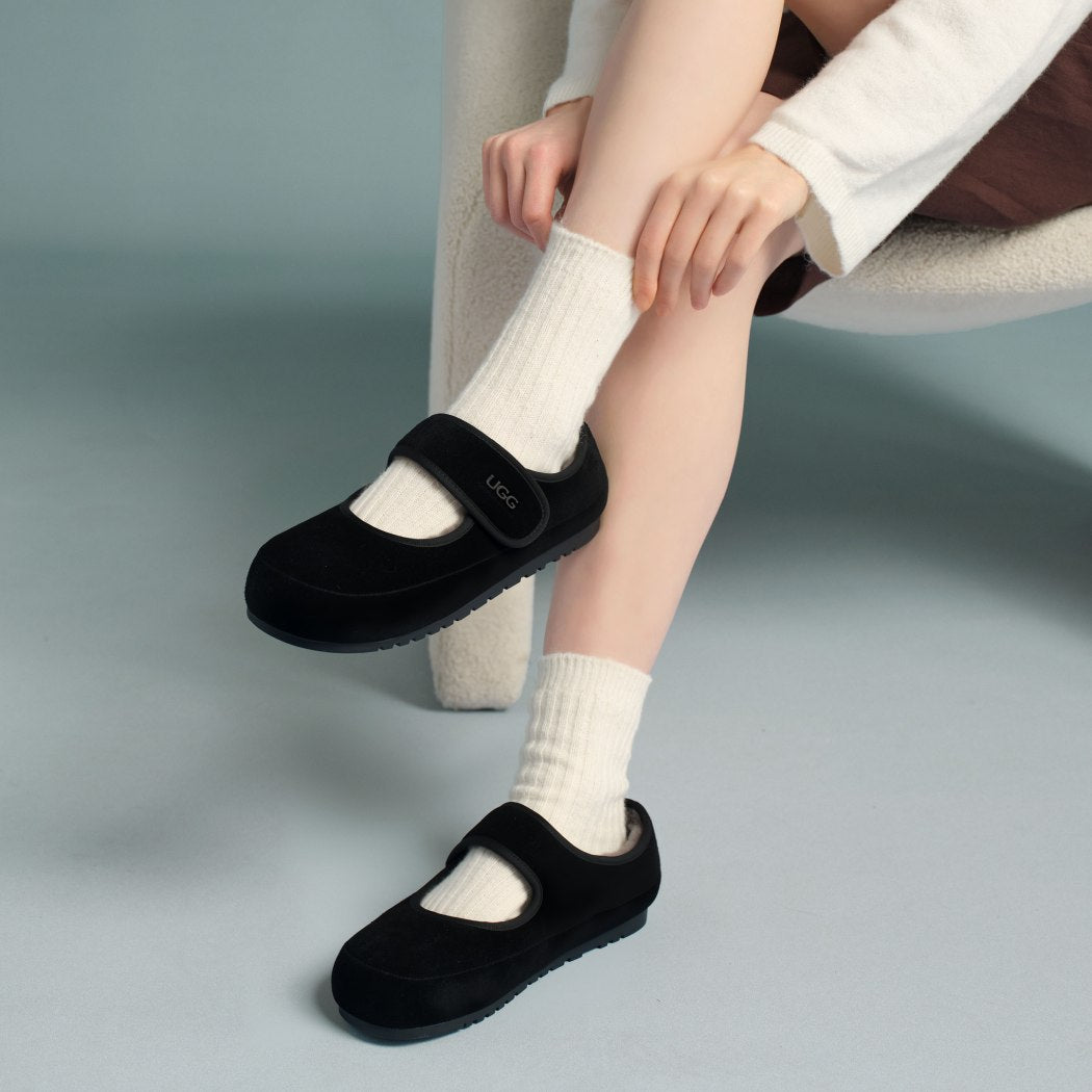 AUSTRALIAN SHEPHERD® UGG Slippers Sheepskin Wool Adjustable Strap Mary Jane Millie AS 7022