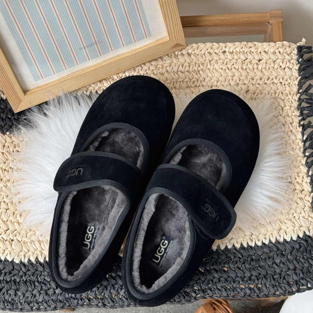 AUSTRALIAN SHEPHERD® UGG Slippers Sheepskin Wool Adjustable Strap Mary Jane Millie AS 7022