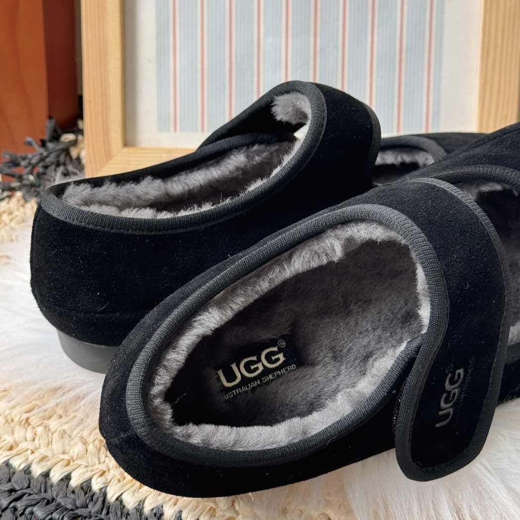 AUSTRALIAN SHEPHERD® UGG Slippers Sheepskin Wool Adjustable Strap Mary Jane Millie AS 7022