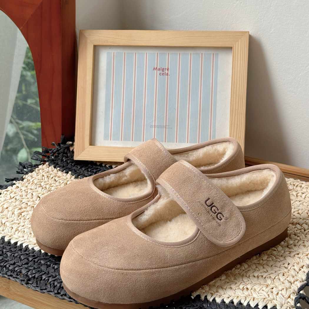 AUSTRALIAN SHEPHERD® UGG Slippers Sheepskin Wool Adjustable Strap Mary Jane Millie AS 7022