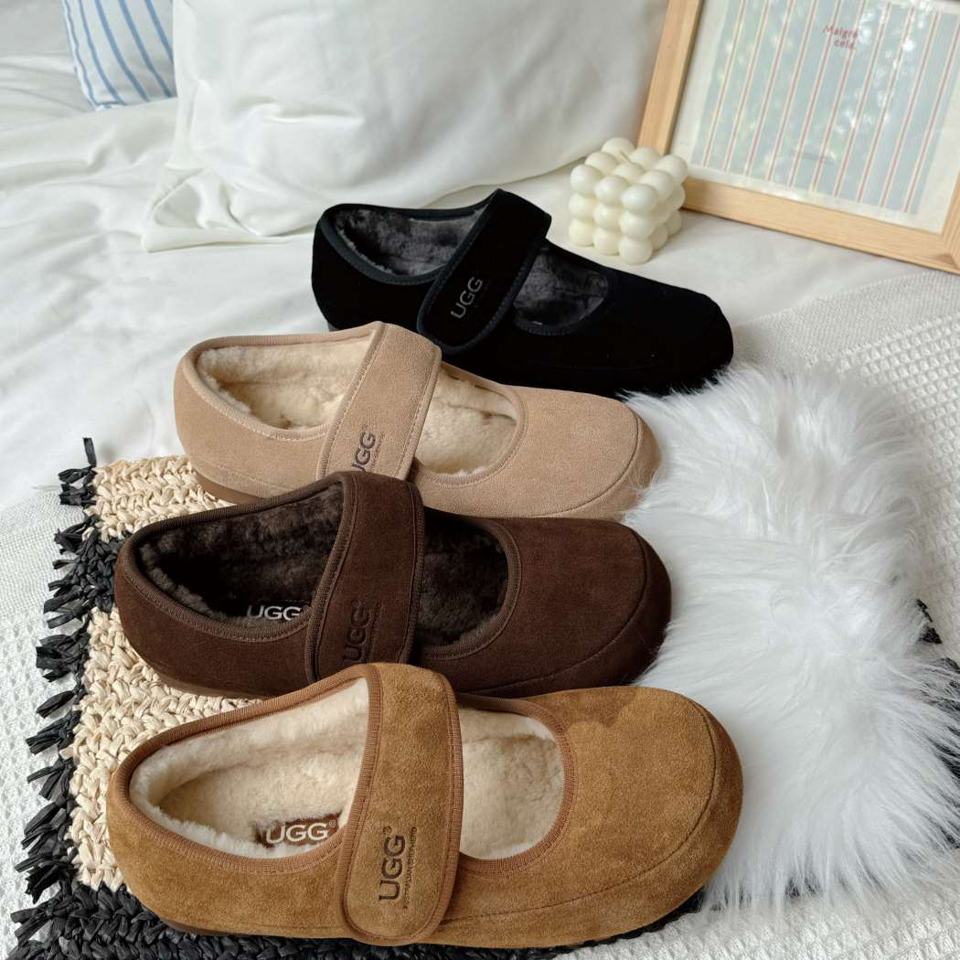 AUSTRALIAN SHEPHERD® UGG Slippers Sheepskin Wool Adjustable Strap Mary Jane Millie AS 7022