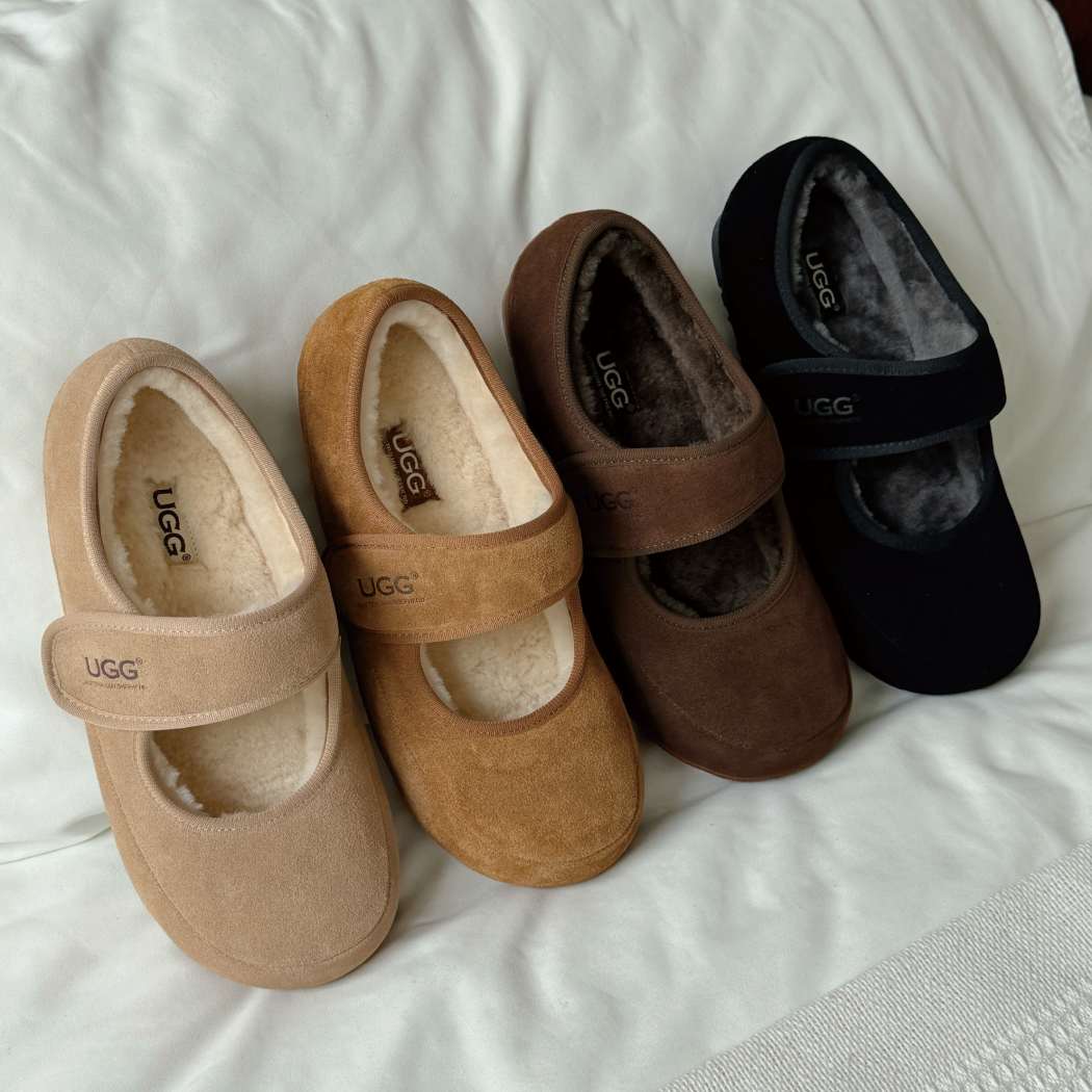 AUSTRALIAN SHEPHERD® UGG Slippers Sheepskin Wool Adjustable Strap Mary Jane Millie AS 7022