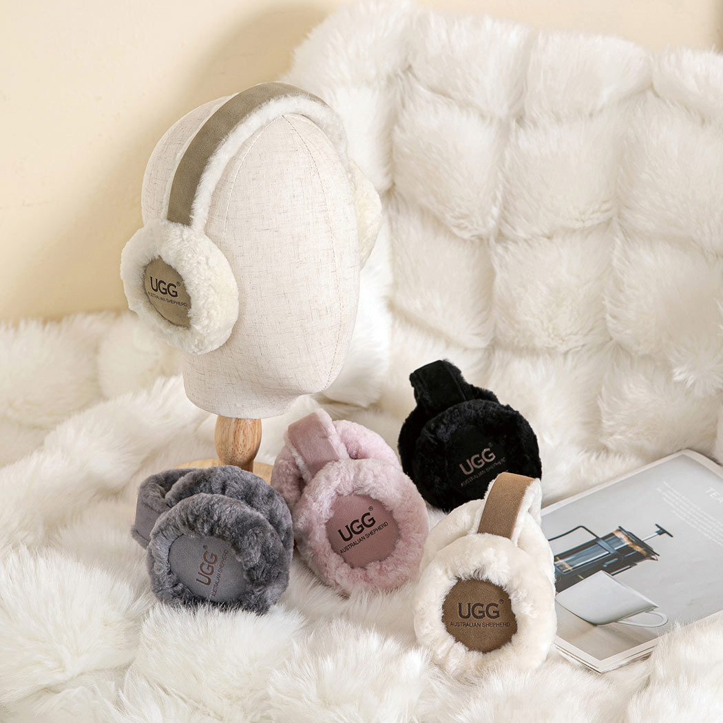 AUSTRALIAN SHEPHERD® UGG Kids Adjustable Sheepskin Wool Earmuff Connie ASA 016