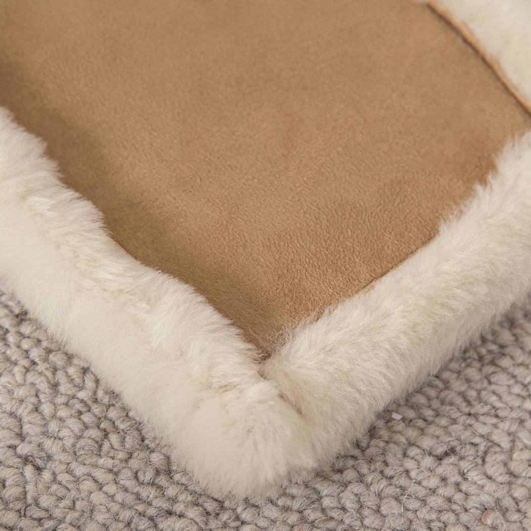 AUSTRALIAN SHEPHERD® Fluffy Sheepskin Wool Shearling Lined Scarf Puni ASZ 017