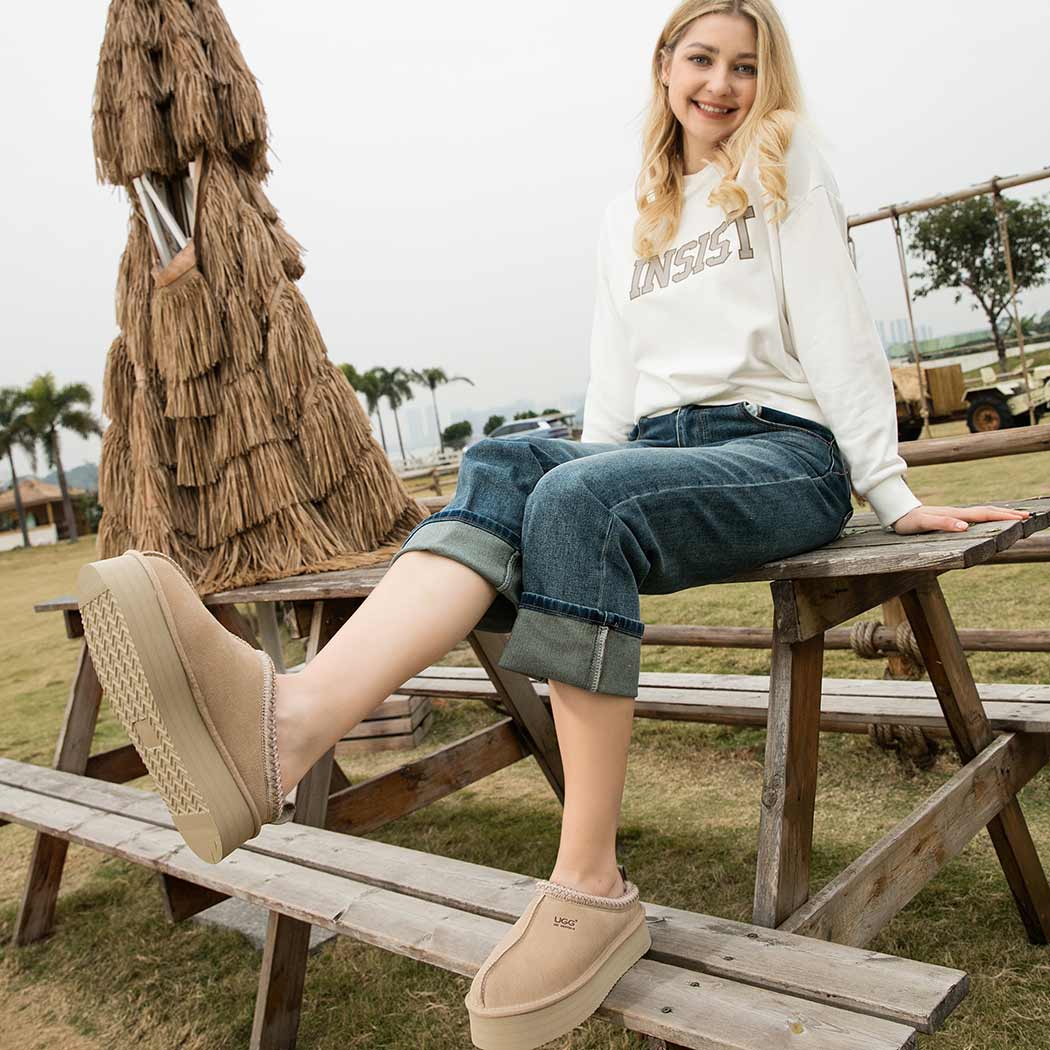 DK UGG Fynn Women Platform Tazzy Slippers DK 117