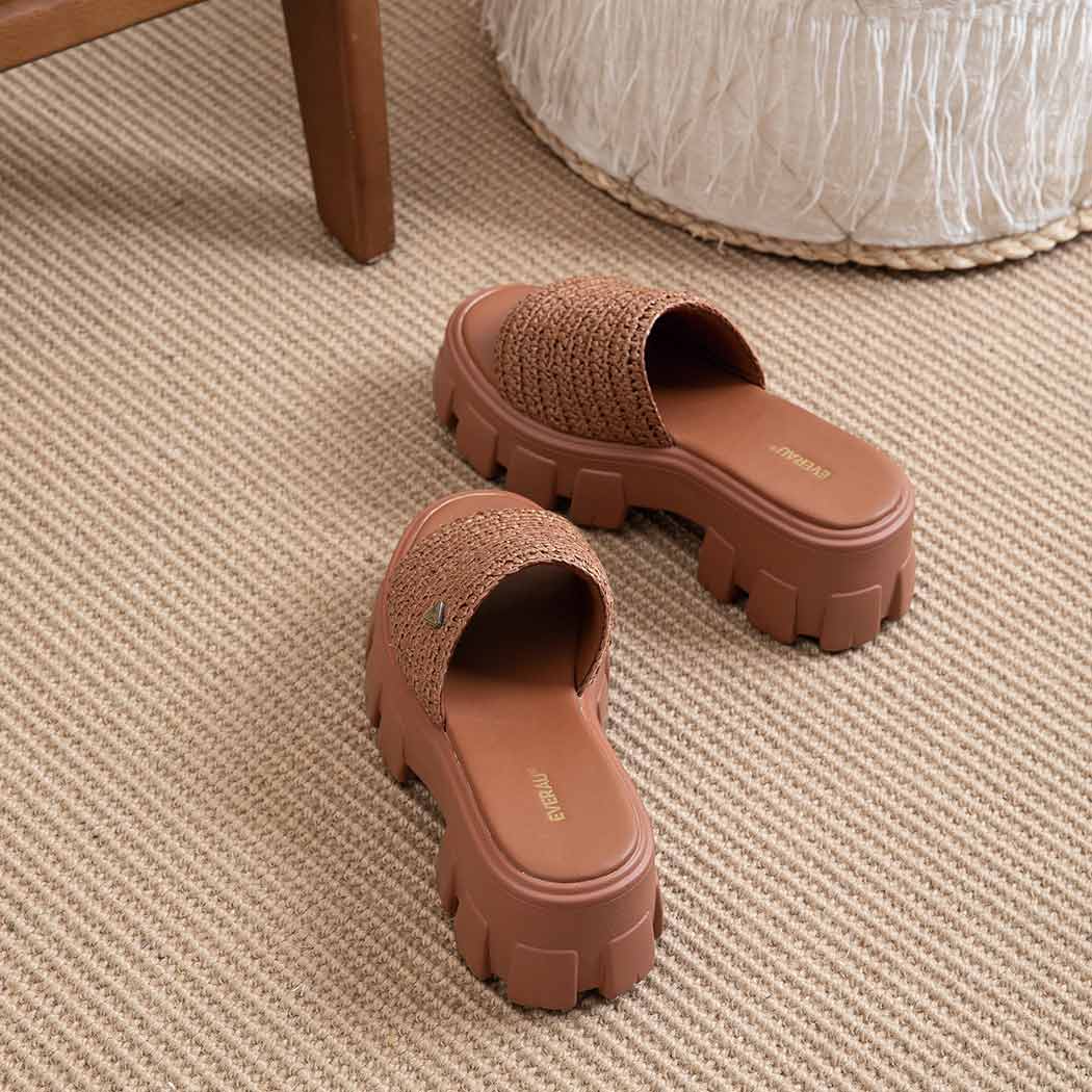 EVERAU® Women Woven Chunky Platform Sandals ea2050