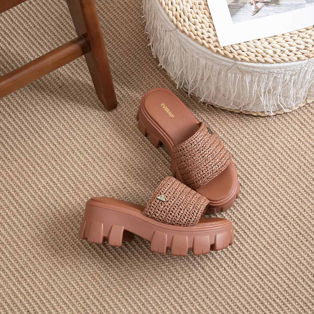 EVERAU® Women Woven Chunky Platform Sandals ea2050