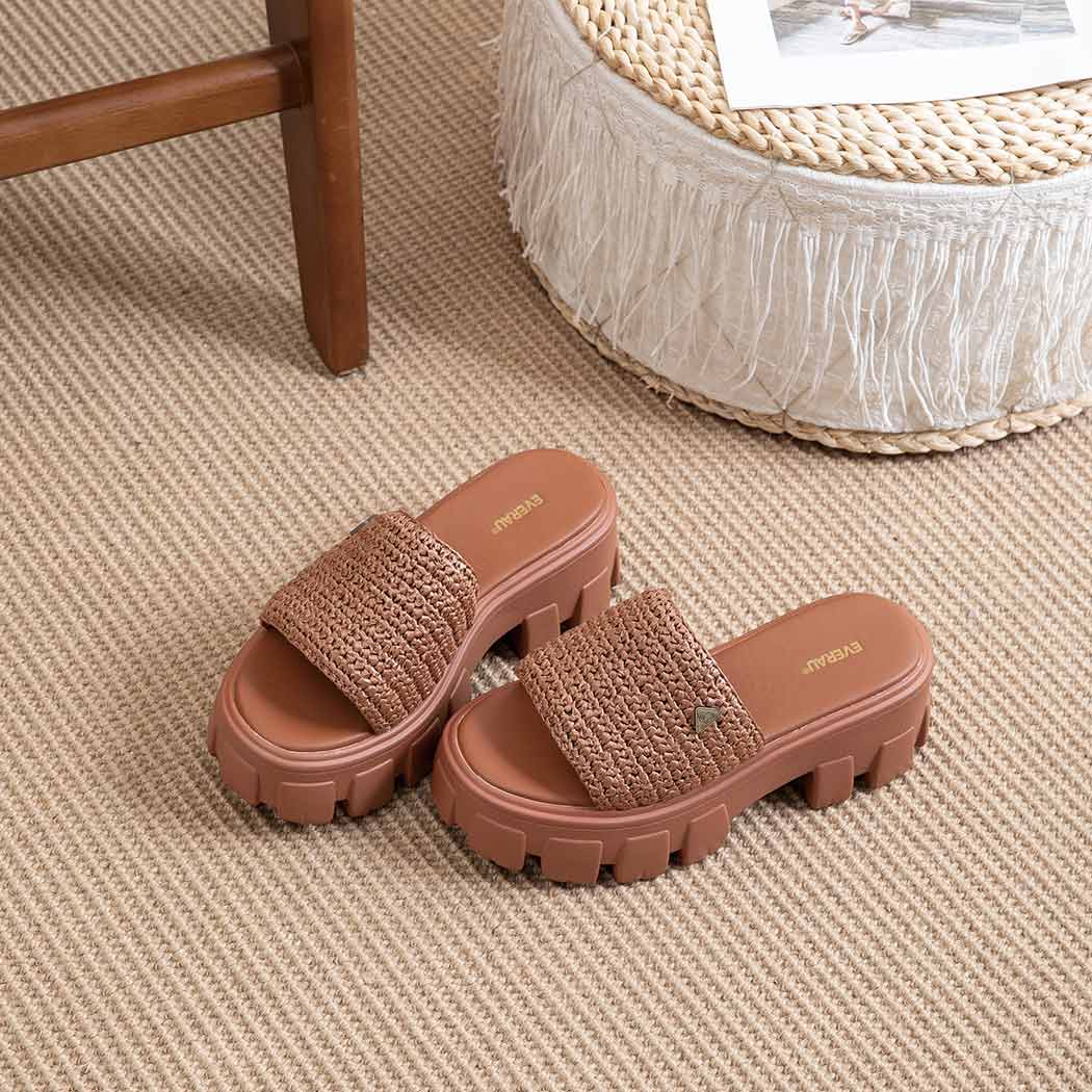 EVERAU® Women Woven Chunky Platform Sandals ea2050
