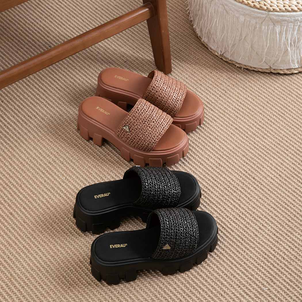 EVERAU® Women Woven Chunky Platform Sandals ea2050