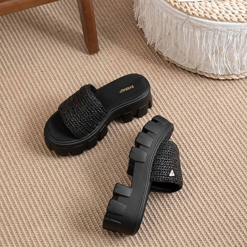 EVERAU® Women Woven Chunky Platform Sandals ea2050