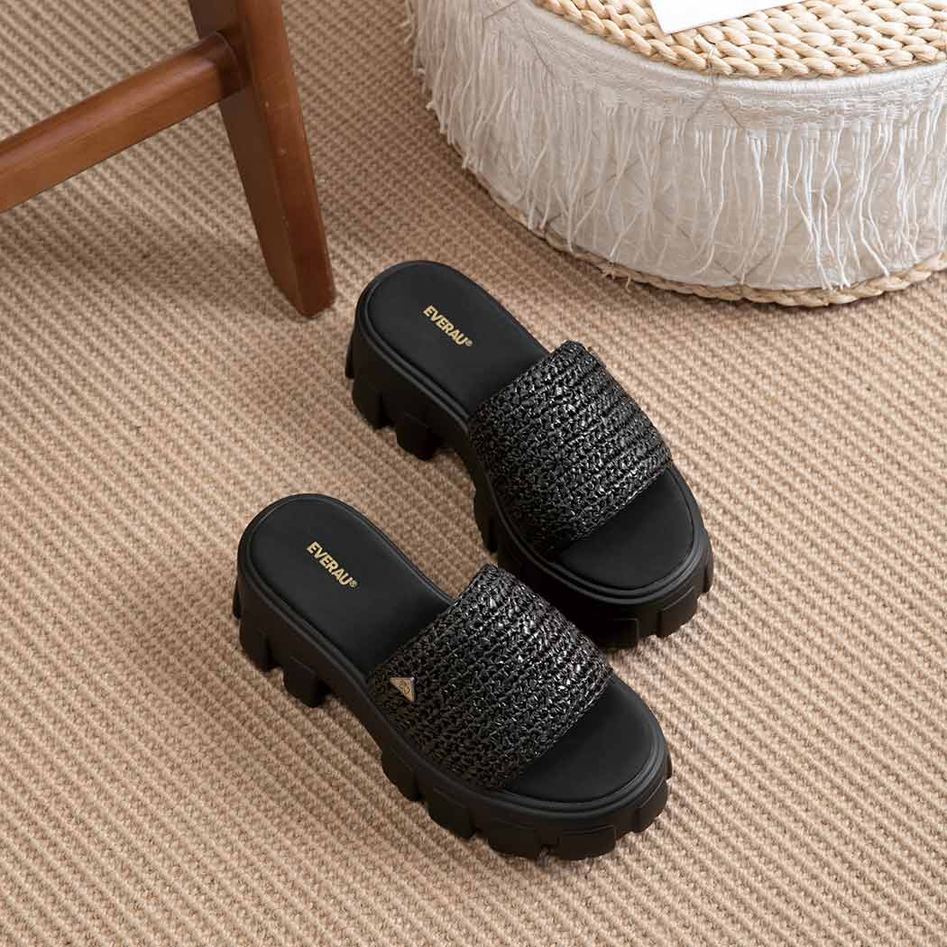 EVERAU® Women Woven Chunky Platform Sandals ea2050