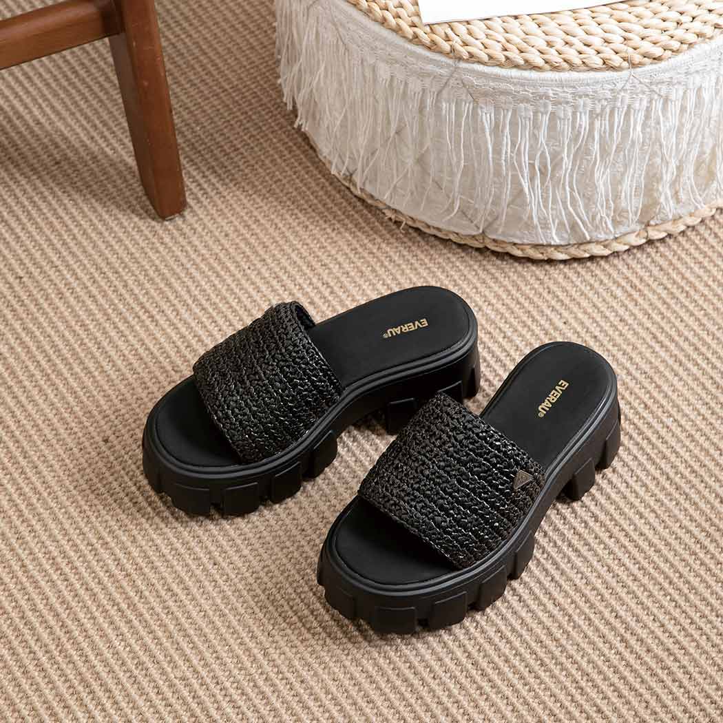 EVERAU® Women Woven Chunky Platform Sandals ea2050
