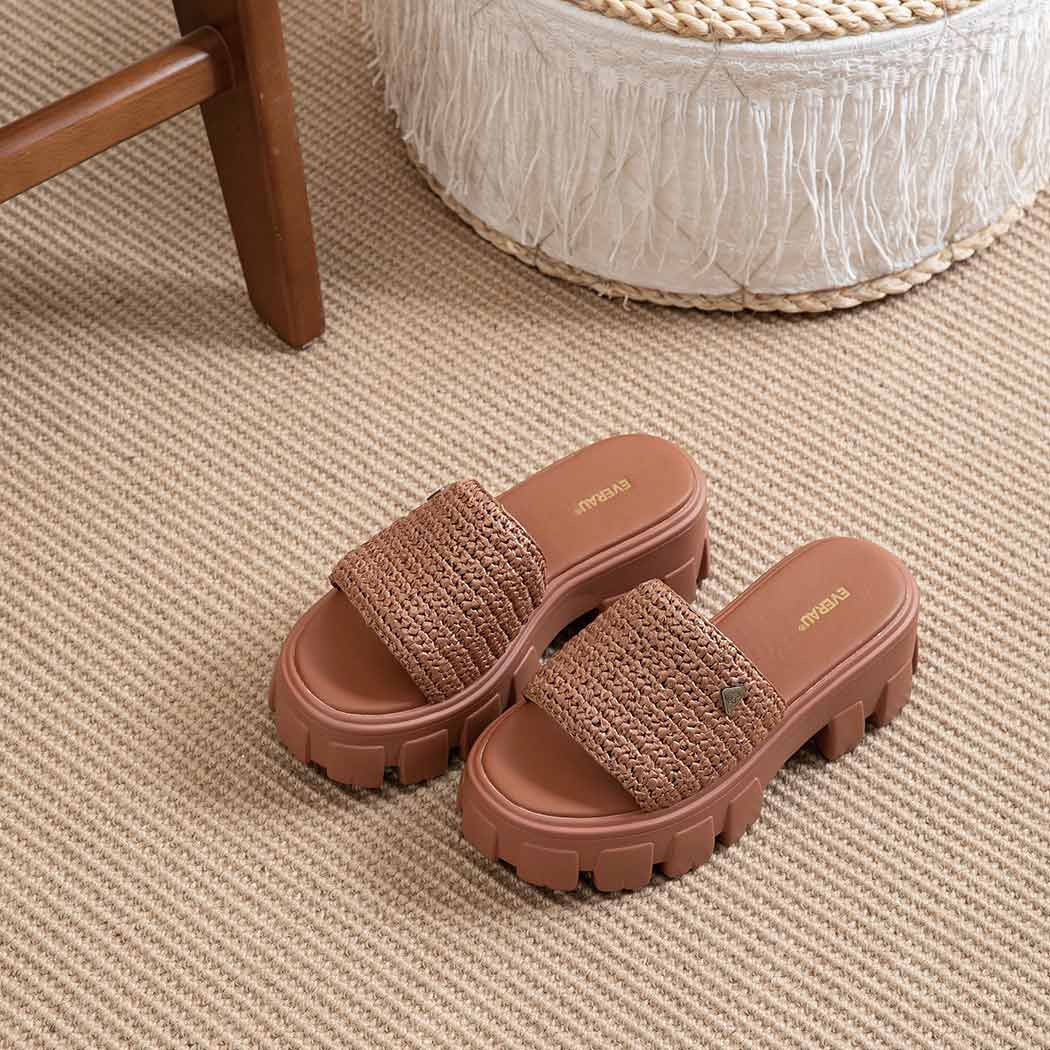 EVERAU® Women Woven Chunky Platform Sandals ea2050
