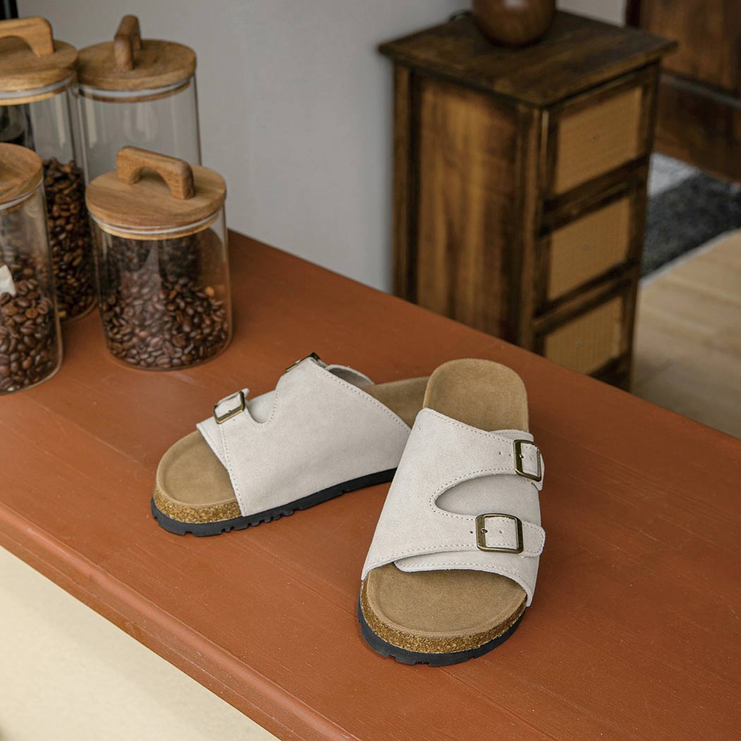 EVERAU® Adjustable Strap Slip-on Summer Sandal Slides Alexis EA 2052