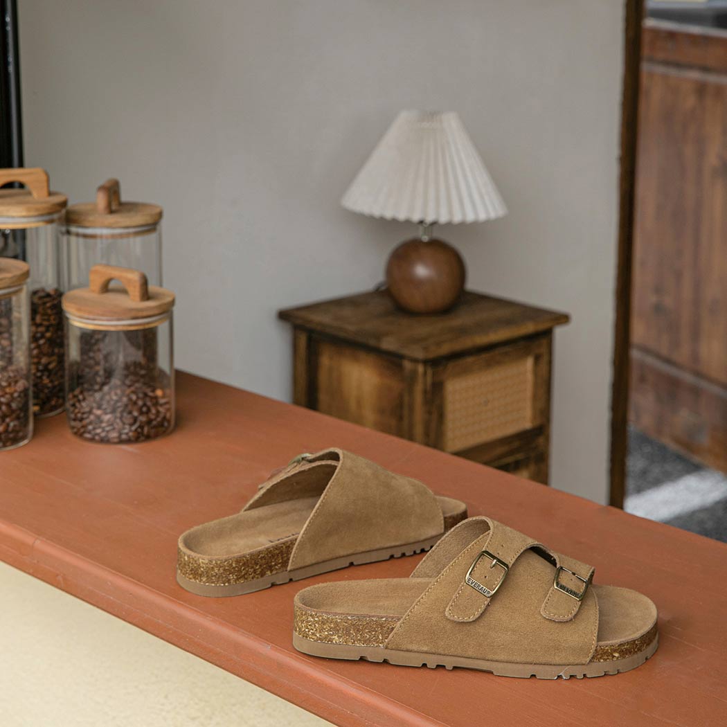 EVERAU® Adjustable Strap Slip-on Summer Sandal Slides Alexis EA 2052