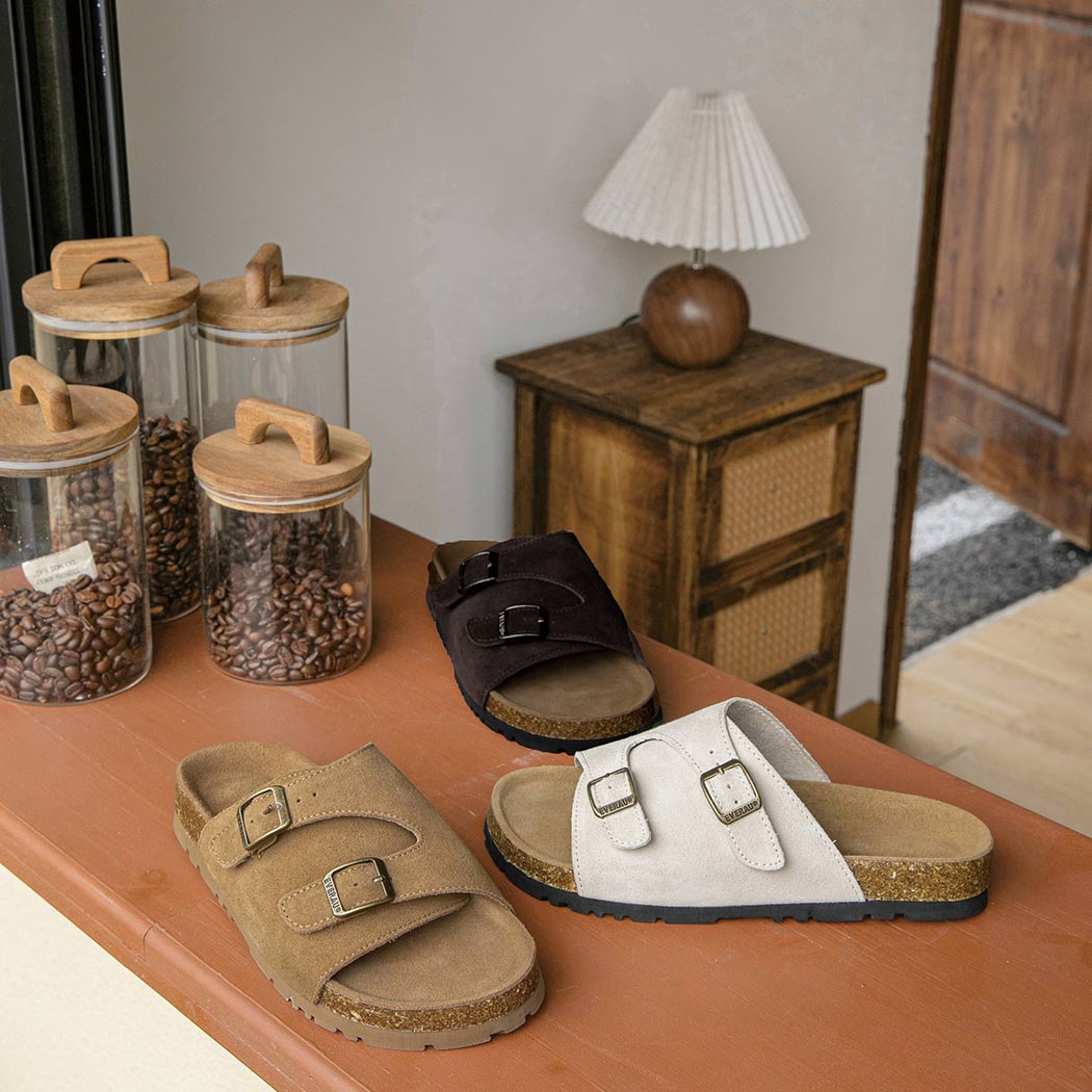 EVERAU® Adjustable Strap Slip-on Summer Sandal Slides Alexis EA 2052