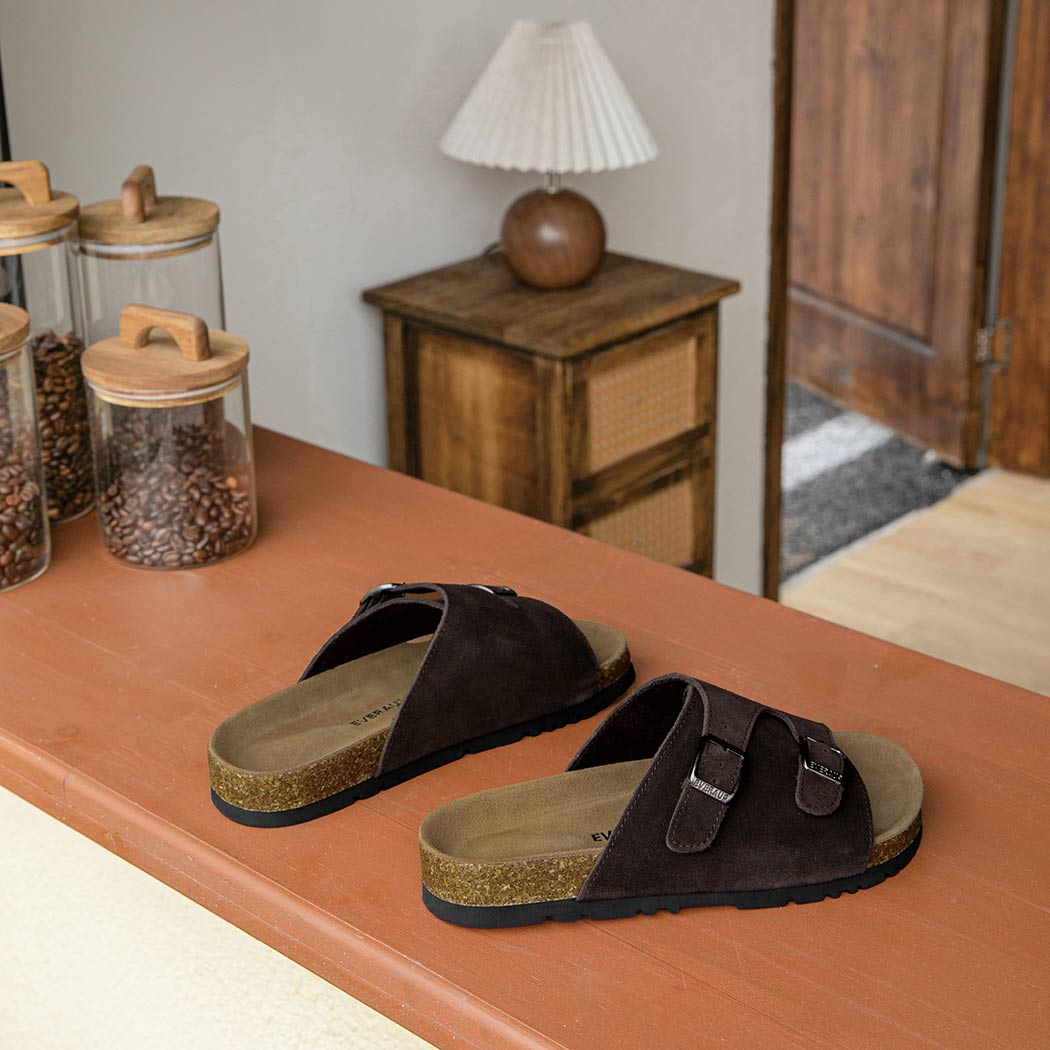 EVERAU® Adjustable Strap Slip-on Summer Sandal Slides Alexis EA 2052