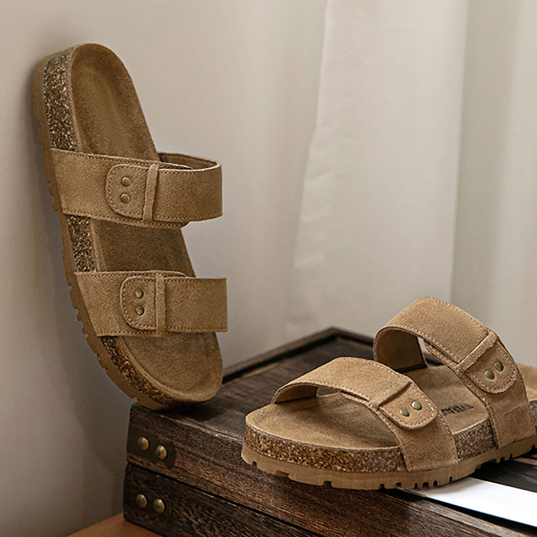 EVERAU® Double Straps Slip-on Summer Sandal Slides Aurelia EA 2053