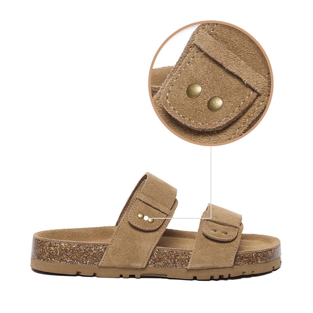 EVERAU® Double Straps Slip-on Summer Sandal Slides Aurelia EA 2053