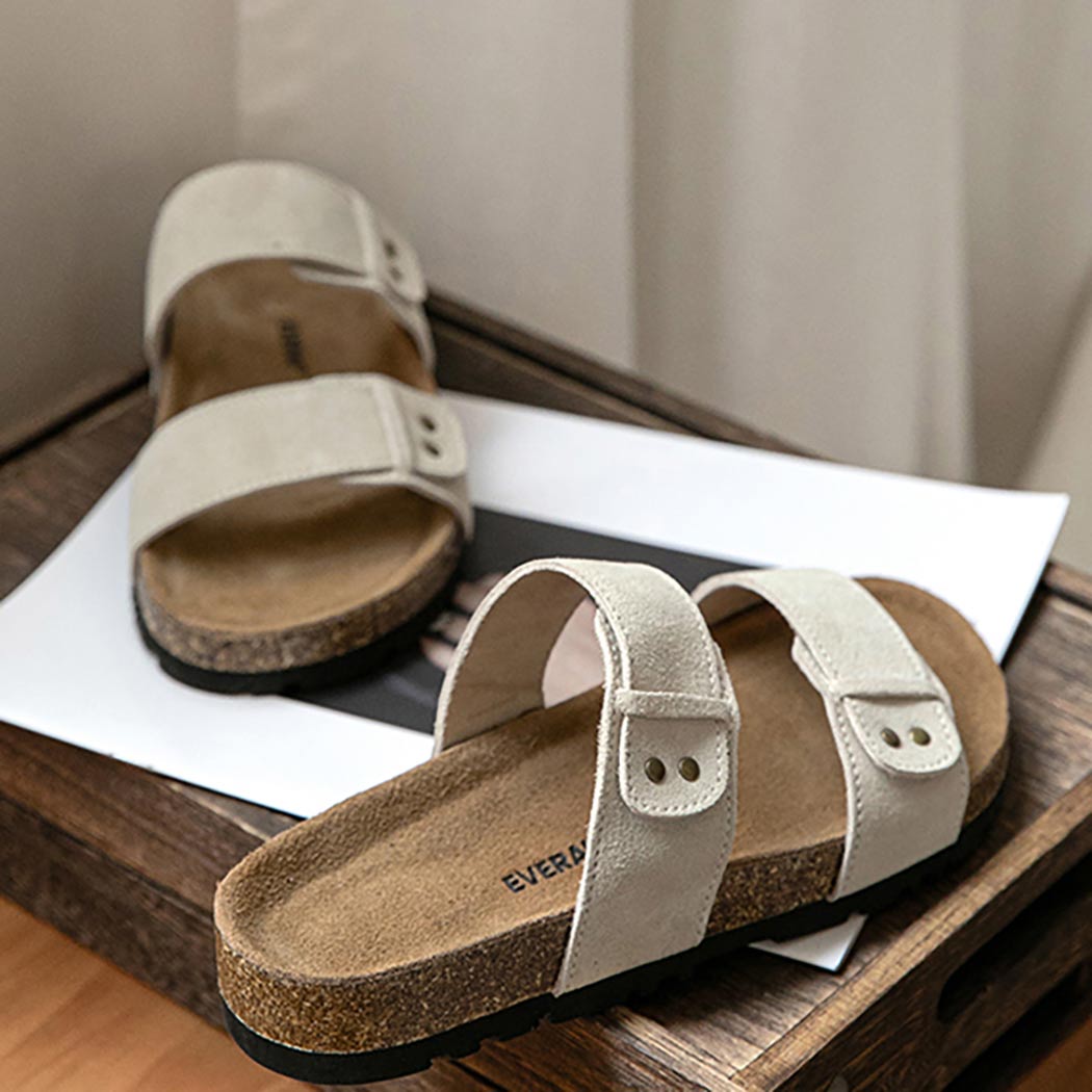 EVERAU® Double Straps Slip-on Summer Sandal Slides Aurelia EA 2053