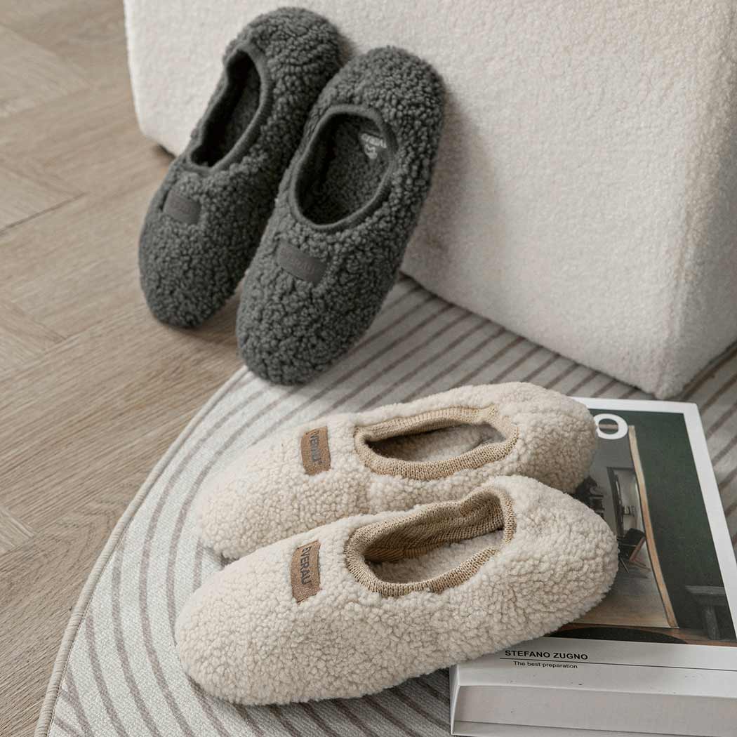 EVERAU® UGG Slippers Women Curly Sheepskin Wool Elastic Lucina EA 2055
