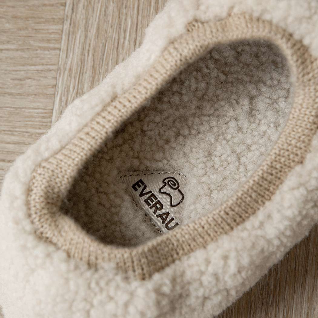 EVERAU® UGG Slippers Women Curly Sheepskin Wool Elastic Lucina EA 2055
