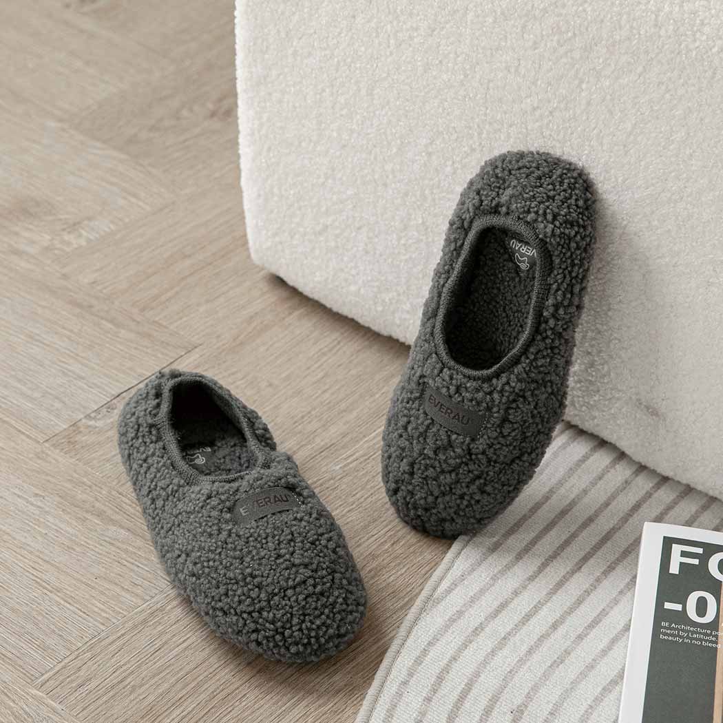 EVERAU® UGG Slippers Women Curly Sheepskin Wool Elastic Lucina EA 2055