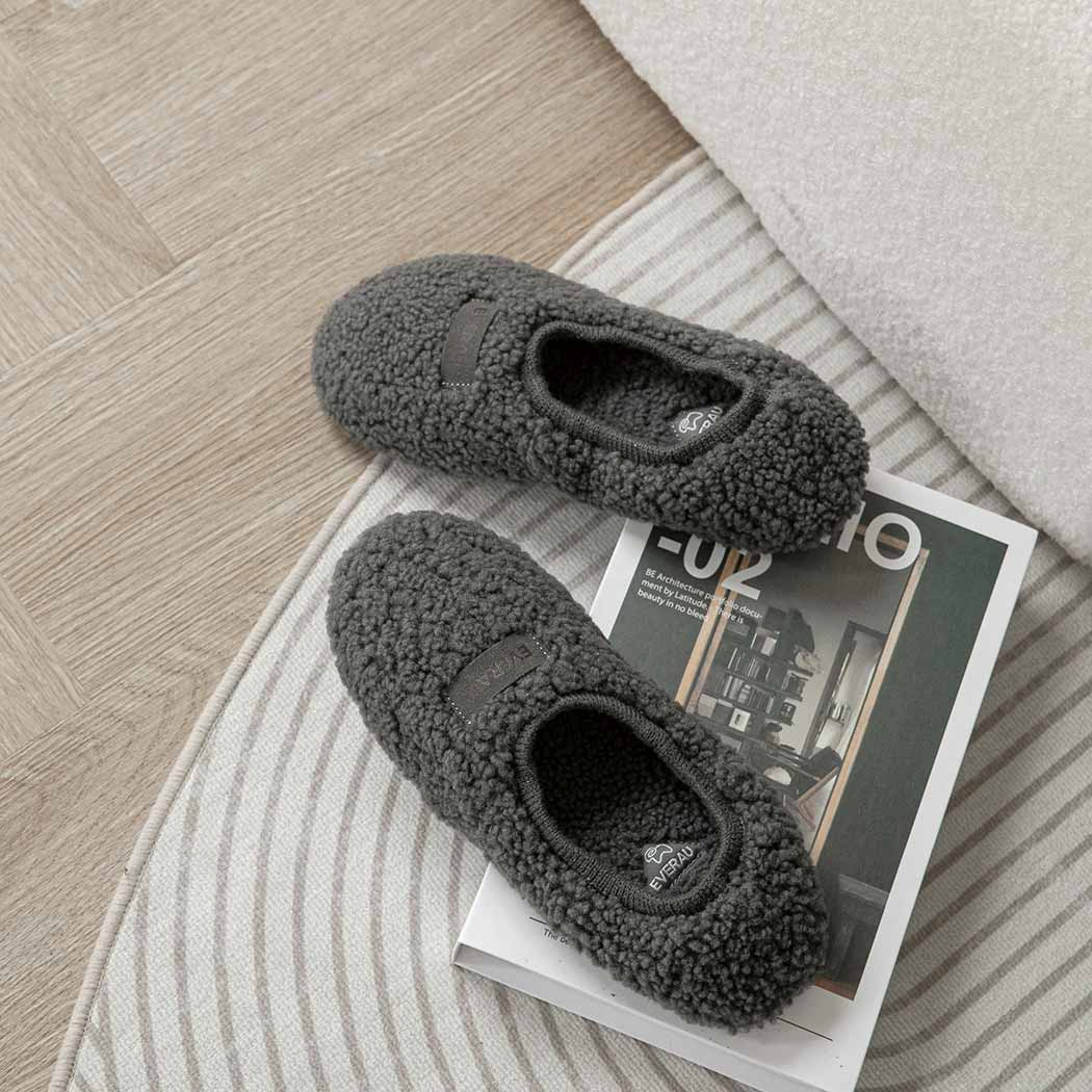 EVERAU® UGG Slippers Women Curly Sheepskin Wool Elastic Lucina EA 2055
