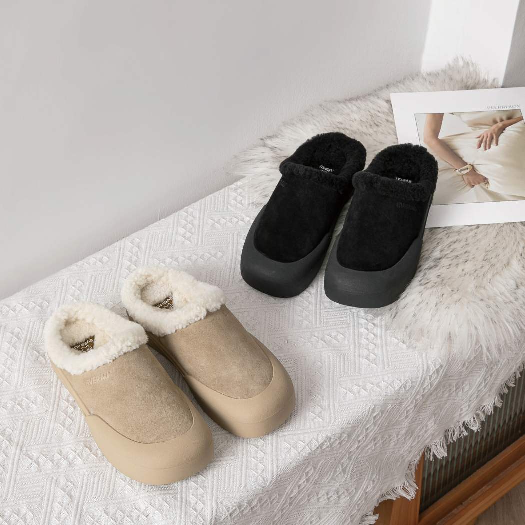 EVERAUĀ® UGG Slippers Sheepskin Wool Scuff Staney EA 2060