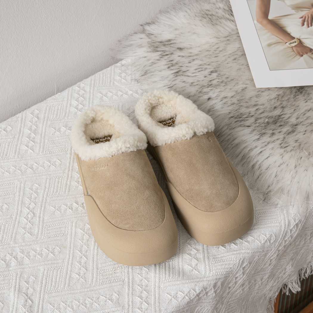 EVERAUĀ® UGG Slippers Sheepskin Wool Scuff Staney EA 2060