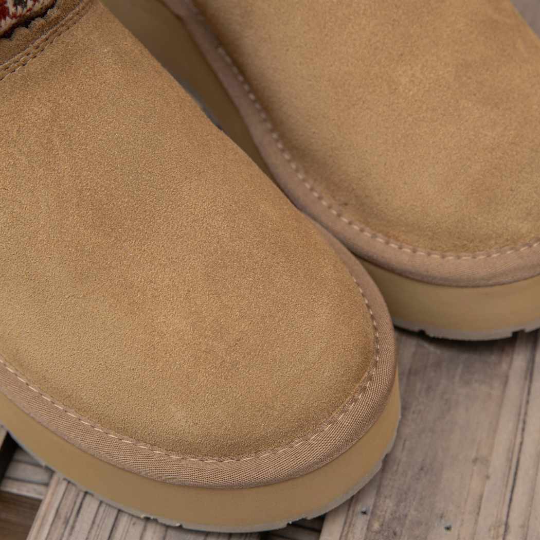 EVERAU® UGG Boots Sheepskin Wool Woven Ankle Platform Grantlee EA 3169