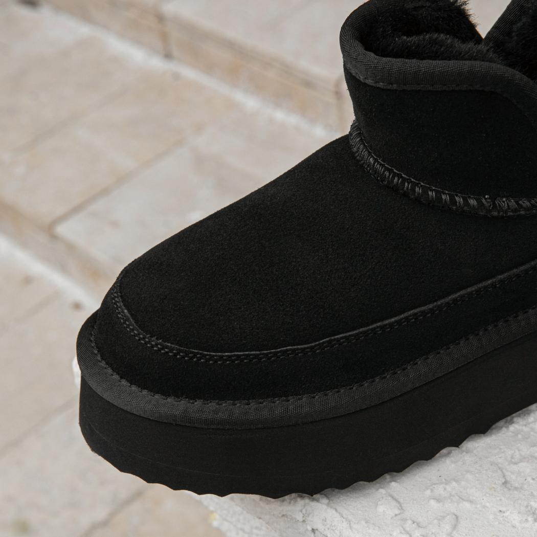 EVERAU® UGG Boots Sheepskin Wool Ankle Platform Vesper EA 3170