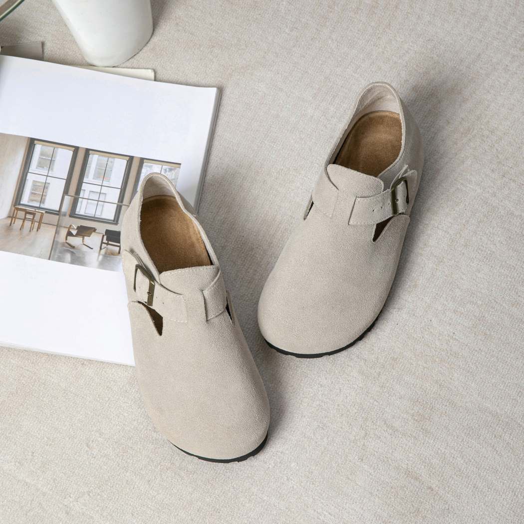 EVERAU® Adjustable Buckled Straps Slip-on Flat Sandals Brooke EA7066