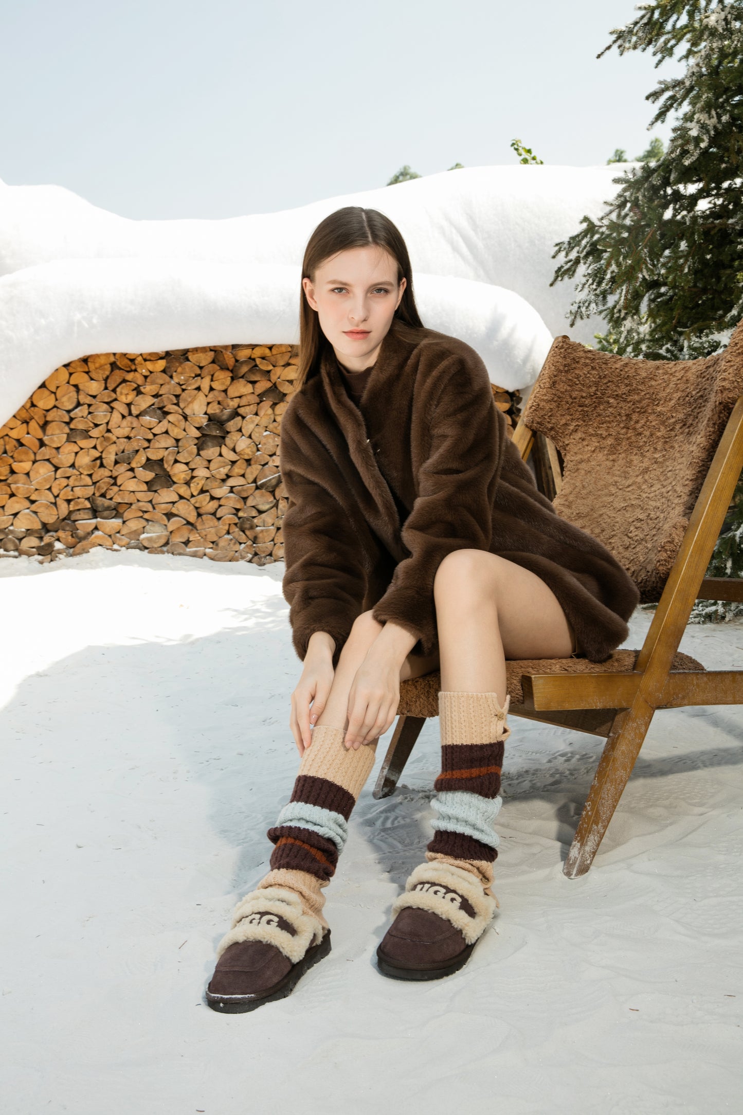 DK UGG Erin Scuff Shearling Slipper DK 143