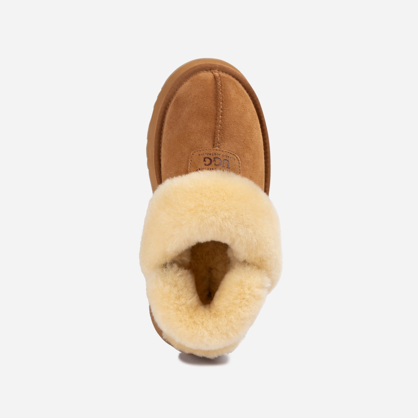 OZWEAR UGG COQUETTE PLATFORM SLIPPER (ELASTIC LOGO & WOOL STRAP ) OB 114PD