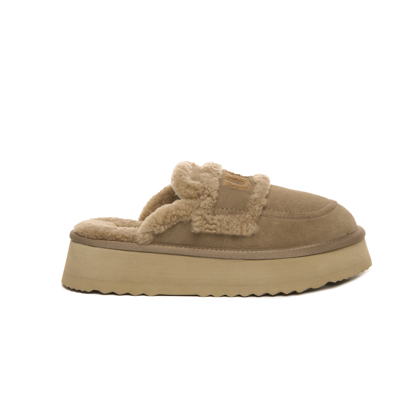 UGG Erin Platform Scuff Shearling Slipper DK 144