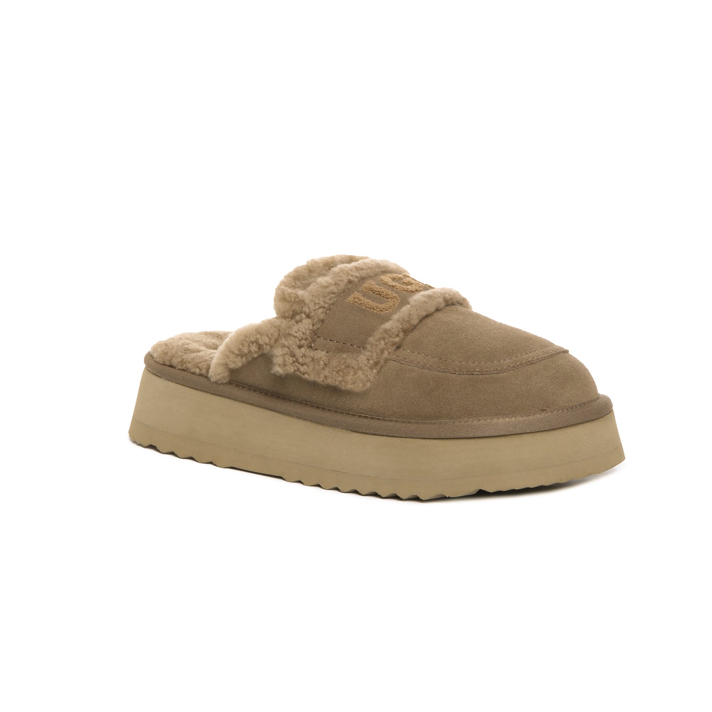 UGG Erin Platform Scuff Shearling Slipper DK 144