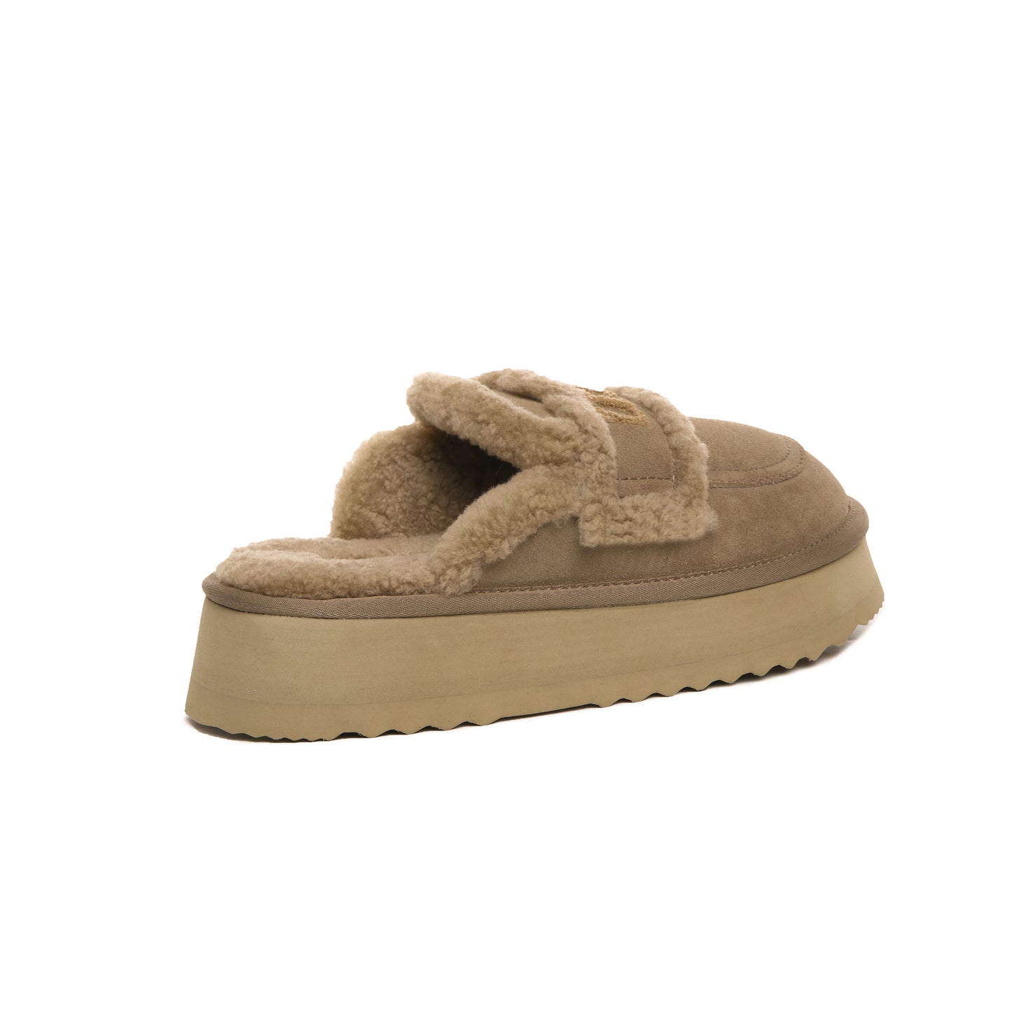 UGG Erin Platform Scuff Shearling Slipper DK 144