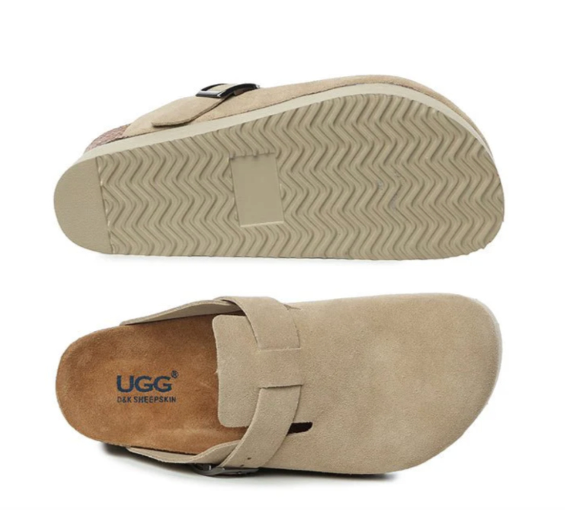 Linny Leather Platform UGG Slippers DK 1645